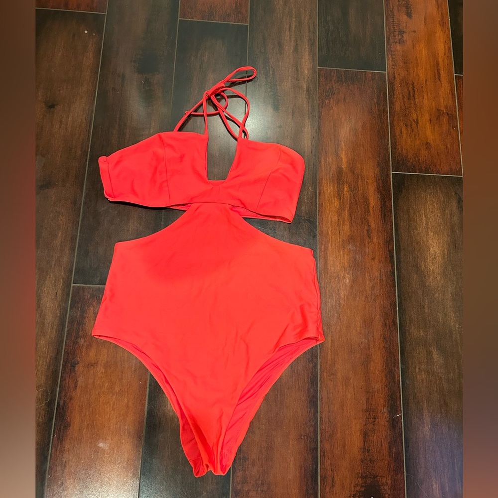 Aerie red/orange one piece swimsuit